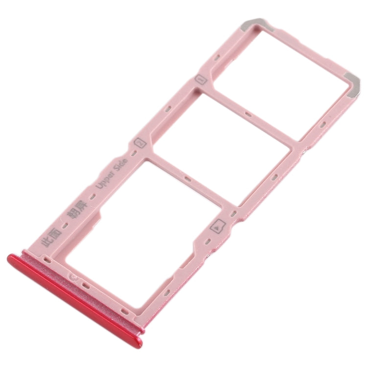 For Vivo Y93 2 x SIM Card Tray + Micro SD Card Tray (Red) - Card Socket by PMc TechLife | Online Shopping South Africa | PMc TechLife | Buy Now Pay Later Mobicred