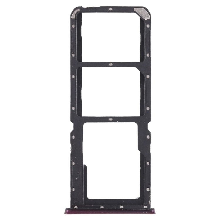 For OPPO A7x / F9 / F9 Pro / Realme 2 Pro 2 x SIM Card Tray + Micro SD Card Tray (Red)