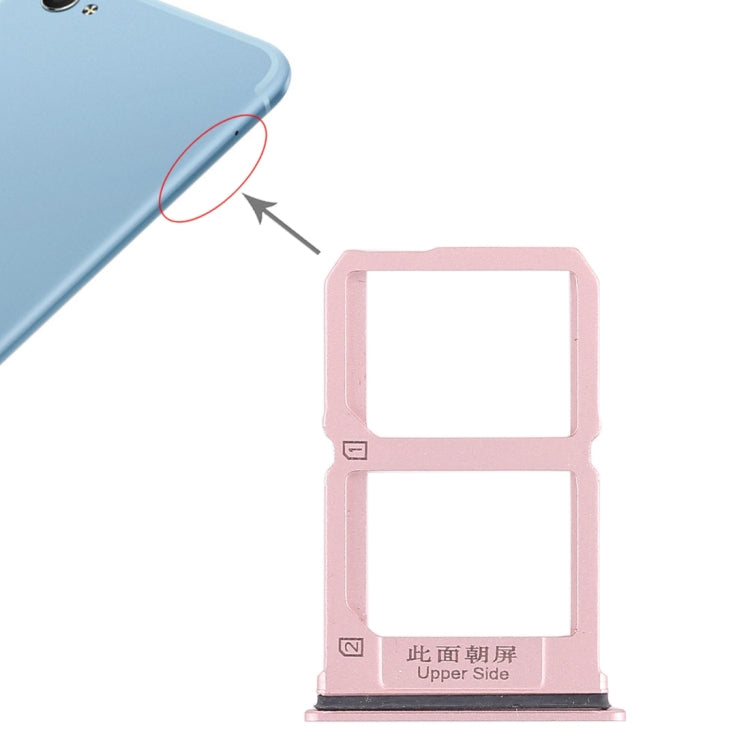 For Vivo X9i 2 x SIM Card Tray (Rose Gold) - Card Socket by PMc TechLife | Online Shopping South Africa | PMc TechLife | Buy Now Pay Later Mobicred