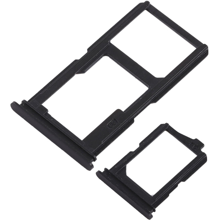 For Vivo Y66 2 x SIM Card Tray + Micro SD Card Tray (Black) - Card Socket by PMc TechLife | Online Shopping South Africa | PMc TechLife | Buy Now Pay Later Mobicred