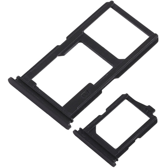 For Vivo Y66 2 x SIM Card Tray + Micro SD Card Tray (Black)