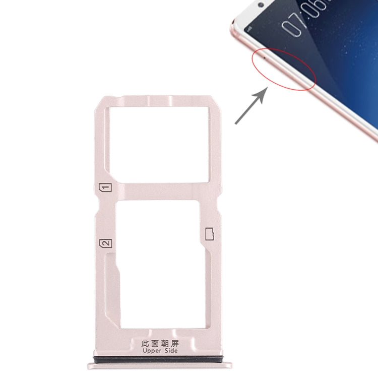For Vivo X20 SIM Card Tray + SIM Card Tray / Micro SD Card Tray (Gold) - Card Socket by PMc TechLife | Online Shopping South Africa | PMc TechLife | Buy Now Pay Later Mobicred