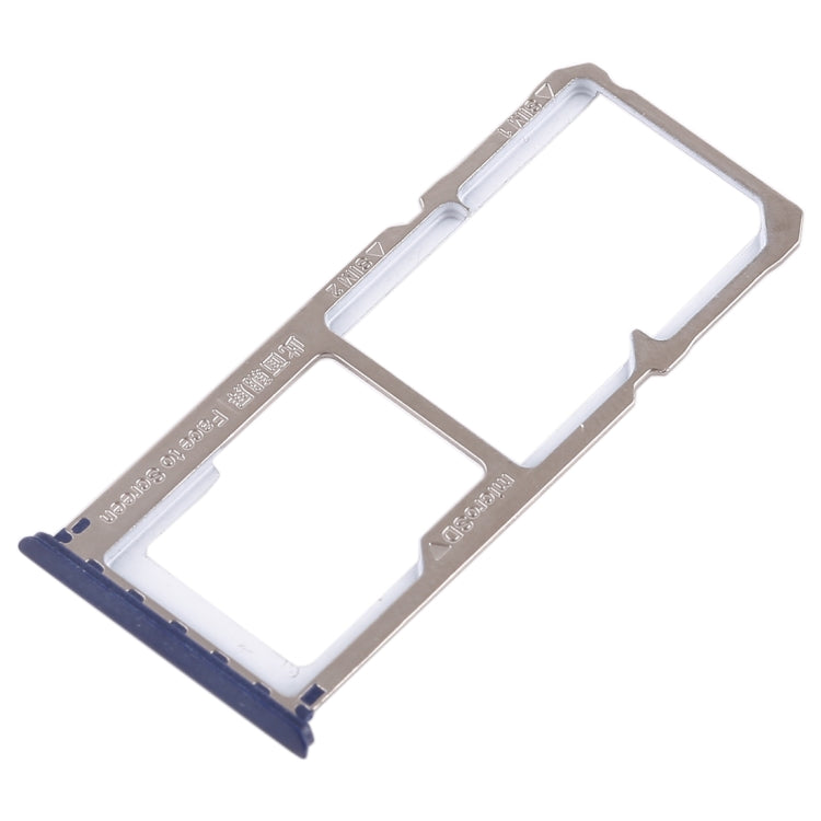 For OPPO A1 2 x SIM Card Tray + Micro SD Card Tray (Blue) - Card Tray by PMc TechLife | Online Shopping South Africa | PMc TechLife | Buy Now Pay Later Mobicred