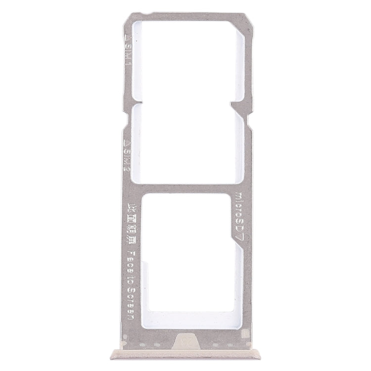 For OPPO A73 / F5 2 x SIM Card Tray + Micro SD Card Tray (Gold) - Card Socket by PMc TechLife | Online Shopping South Africa | PMc TechLife | Buy Now Pay Later Mobicred