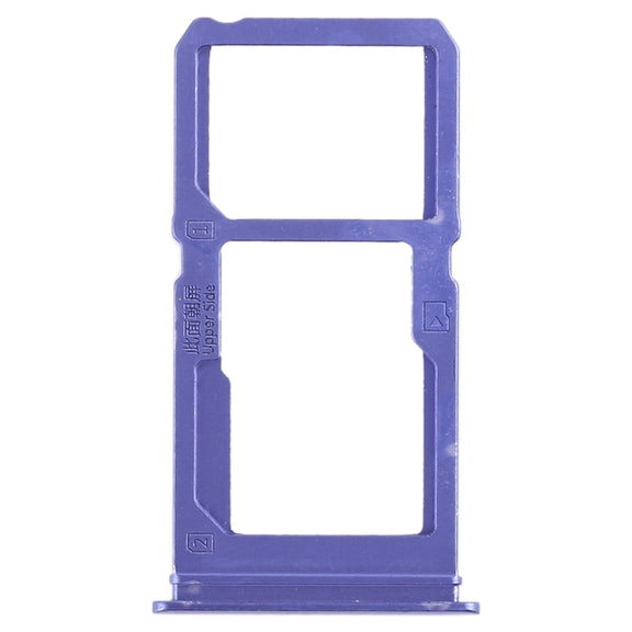 For Vivo X21i SIM Card Tray + SIM Card Tray / Micro SD Card Tray (Blue)