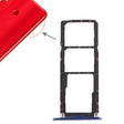 2 x SIM Card Tray / Micro SD Card Tray for Huawei Honor 8X Max (Blue) - Card Socket by PMc TechLife | Online Shopping South Africa | PMc TechLife | Buy Now Pay Later Mobicred