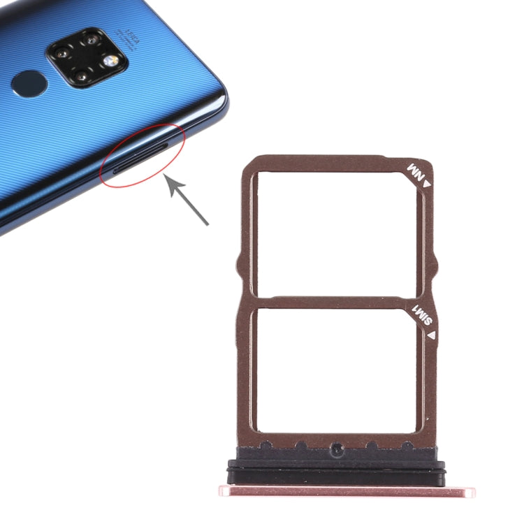 2 x SIM Card Tray for Huawei Mate 20 (Rose Gold) - Card Socket by PMc TechLife | Online Shopping South Africa | PMc TechLife | Buy Now Pay Later Mobicred