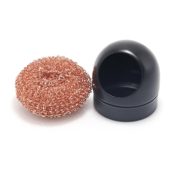 Kaisi Soldering Iron Nozzle Cleaning Ball Pure Copper Removing Tin Ball Seat(Black)