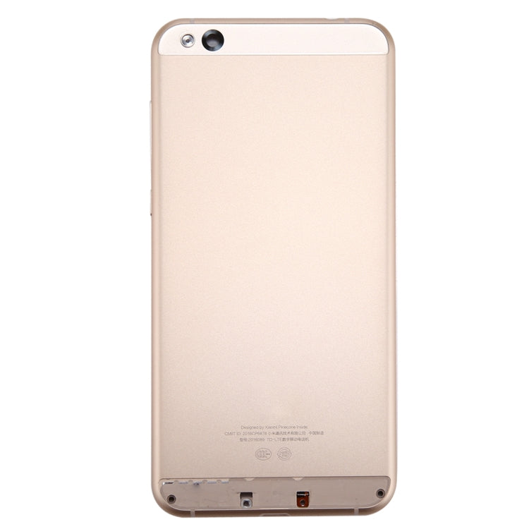 For Xiaomi Mi 5c Battery Back Cover(Gold) - Back Cover by PMC TechLife | Online Shopping South Africa | PMC TechLife | Buy Now Pay Later Mobicred