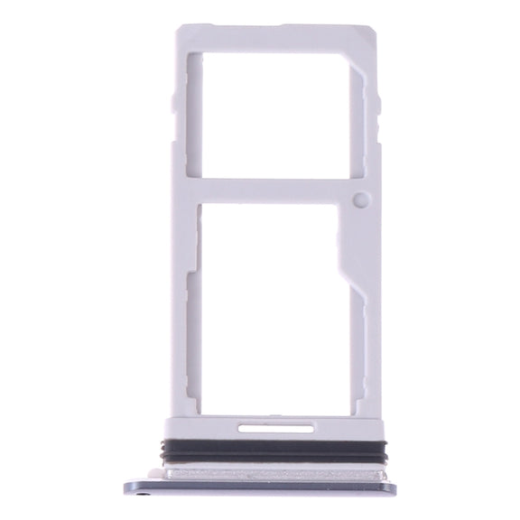 SIM Card Tray + SIM Card Tray / Micro SD Card Tray for LG G7 ThinQ G710 G710EM G710PM G710VMP G710ULM (Silver)