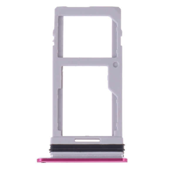 SIM Card Tray + SIM Card Tray / Micro SD Card Tray for LG G7 ThinQ G710 G710EM G710PM G710VMP G710ULM (Purplish Red)