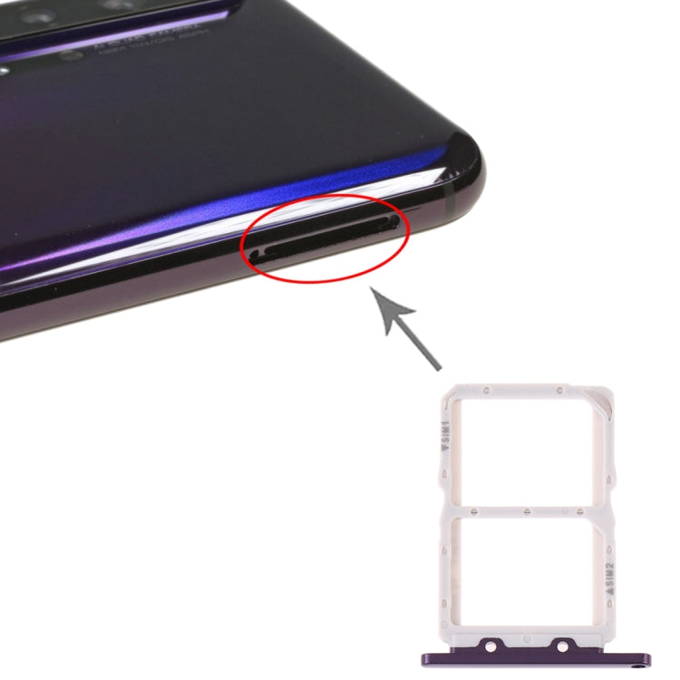 SIM Card Tray + SIM Card Tray for Huawei Honor 20 Pro(Purple) - Card Socket by PMc TechLife | Online Shopping South Africa | PMc TechLife | Buy Now Pay Later Mobicred