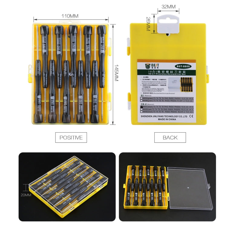 10 in 1 BEST BST-8800E Repair Tool Precision Multi-purpose Magnetic Screwdriver Set - free shipping - PMC Jewellery - Order now!