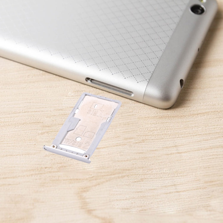For Xiaomi Redmi 3 & 3s SIM & SIM / TF Card Tray(Silver) - Card Tray by PMc TechLife | Online Shopping South Africa | PMc TechLife | Buy Now Pay Later Mobicred