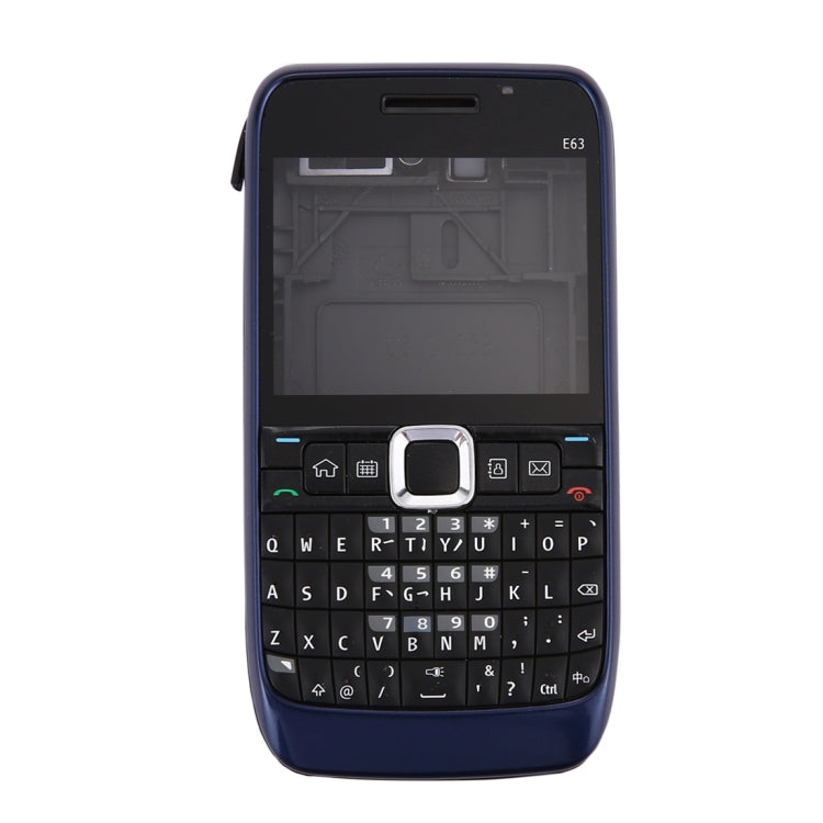 Full Housing Cover (Front Cover + Middle Frame Bezel + Battery Back Cover + Keyboard) for Nokia E63(Dark Blue) - Full Housing Cover by PMC TechLife | Online Shopping South Africa | PMC TechLife | Buy Now Pay Later Mobicred