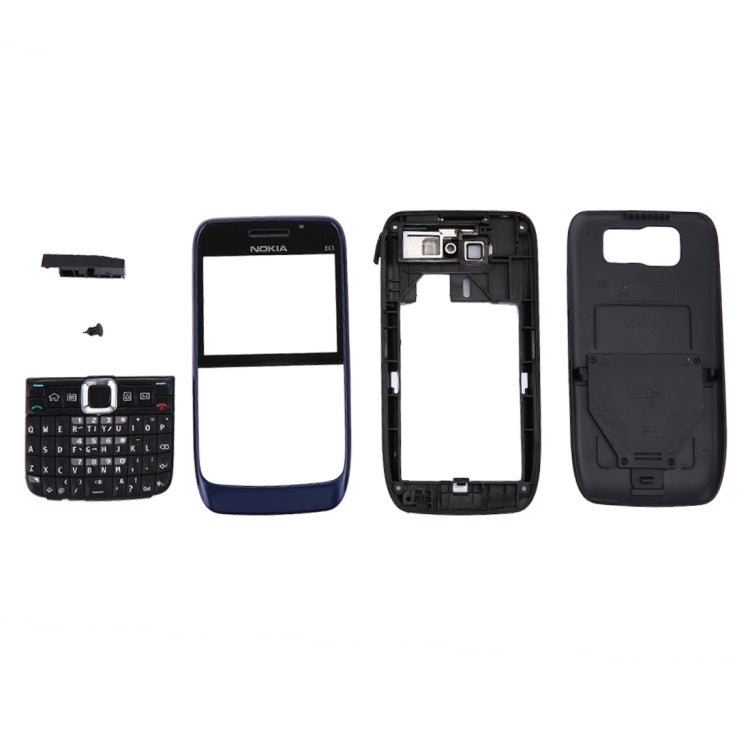 Full Housing Cover (Front Cover + Middle Frame Bezel + Battery Back Cover + Keyboard) for Nokia E63(Dark Blue) - Full Housing Cover by PMC TechLife | Online Shopping South Africa | PMC TechLife | Buy Now Pay Later Mobicred