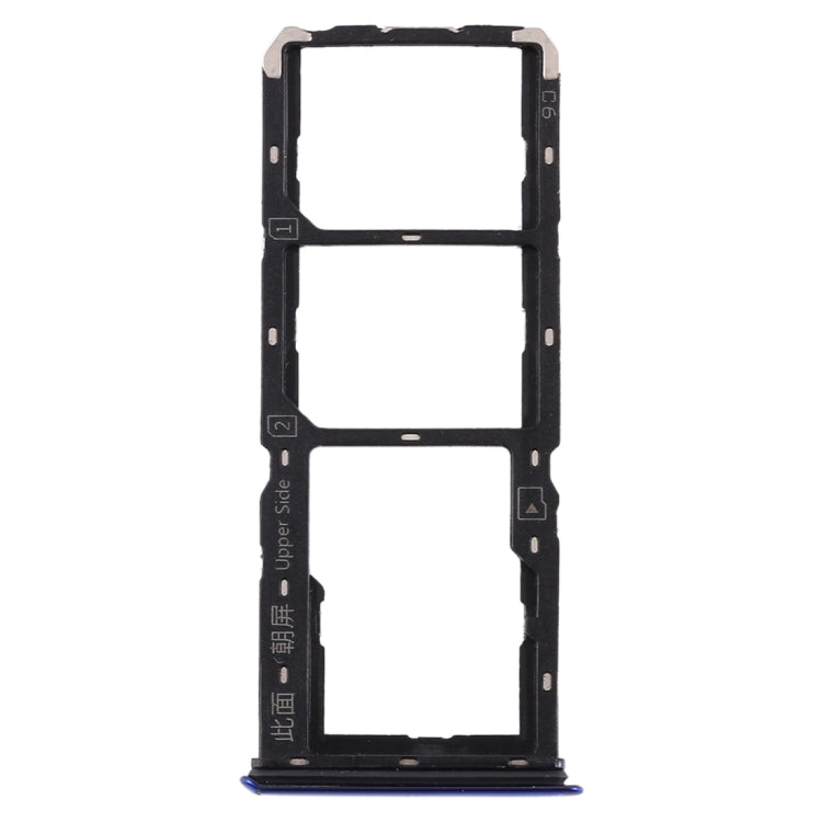 For Vivo S1 SIM Card Tray + SIM Card Tray + Micro SD Card Tray (Blue) - free shipping - PMc TechLife - Order now!