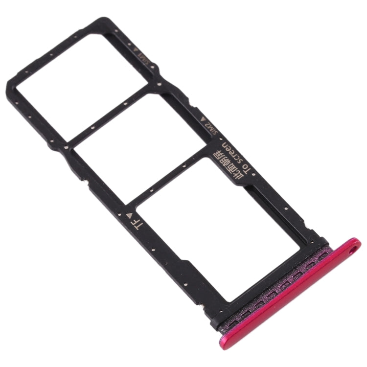 SIM Card Tray + SIM Card Tray + Micro SD Card Tray for Huawei Honor Play 3 (Red) - Card Socket by PMc TechLife | Online Shopping South Africa | PMc TechLife | Buy Now Pay Later Mobicred