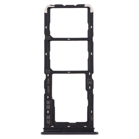 For Vivo U3x / U10 SIM Card Tray + SIM Card Tray + Micro SD Card Tray (Black)