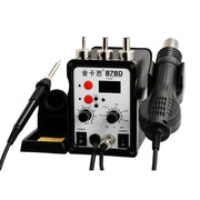 Kaisi 878D 2 In 1 LCD Digital Display Heat Gun Soldering Station 700W for BGA Rework Solder Station Hot Air Gun Welder Equipment, US Plug