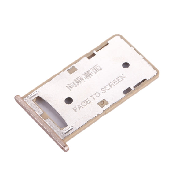 For Xiaomi Redmi 4A SIM & SIM / TF Card Tray(Gold)