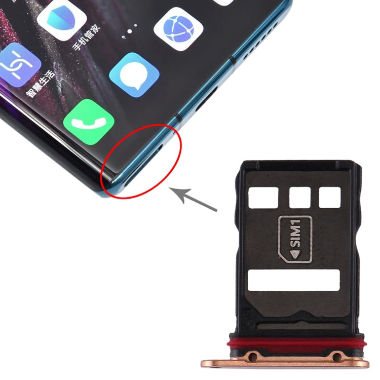 Original SIM Card Tray + NM Card Tray for Huawei Mate 30 Pro (Gold) - Card Socket by PMC TechLife | Online Shopping South Africa | PMC TechLife | Buy Now Pay Later Mobicred