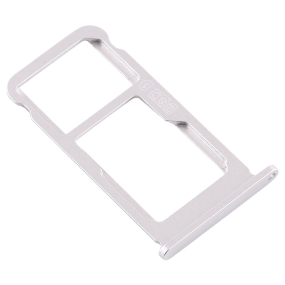 SIM Card Tray + SIM Card Tray / Micro SD Card Tray for Nokia 7.1 / TA-1100 TA-1096 TA-1095 TA-1085 TA-1097 (Silver)