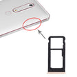 SIM Card Tray + SIM Card Tray / Micro SD Card Tray for Nokia 6.1 / 6 (2018) / TA-1043 TA-1045 TA-1050 TA-1054 TA-1068 (Gold) - Card Tray by PMC TechLife | Online Shopping South Africa | PMC TechLife