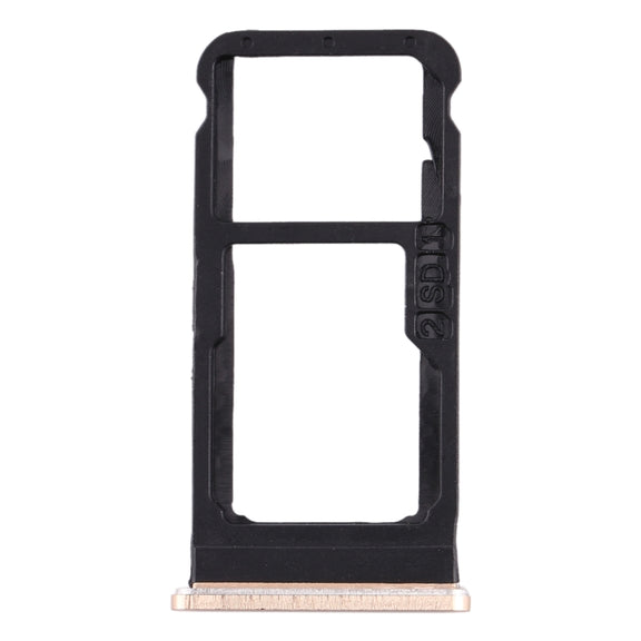 SIM Card Tray + SIM Card Tray / Micro SD Card Tray for Nokia 6.1 / 6 (2018) / TA-1043 TA-1045 TA-1050 TA-1054 TA-1068 (Gold)