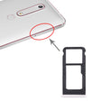 SIM Card Tray + SIM Card Tray / Micro SD Card Tray for Nokia 6.1 / 6 (2018) / TA-1043 TA-1045 TA-1050 TA-1054 TA-1068 (White) - Card Tray by PMc TechLife | Online Shopping South Africa | PMc TechLife | Buy Now Pay Later Mobicred