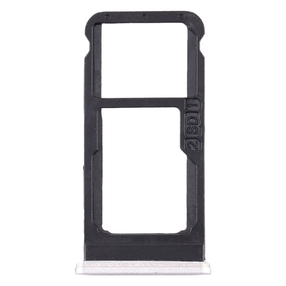 SIM Card Tray + SIM Card Tray / Micro SD Card Tray for Nokia 6.1 / 6 (2018) / TA-1043 TA-1045 TA-1050 TA-1054 TA-1068 (White)