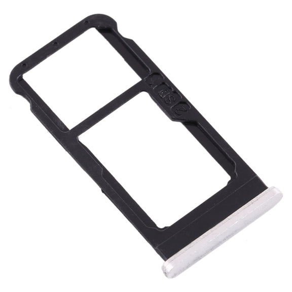 SIM Card Tray + SIM Card Tray / Micro SD Card Tray for Nokia 6.1 / 6 (2018) / TA-1043 TA-1045 TA-1050 TA-1054 TA-1068 (White)