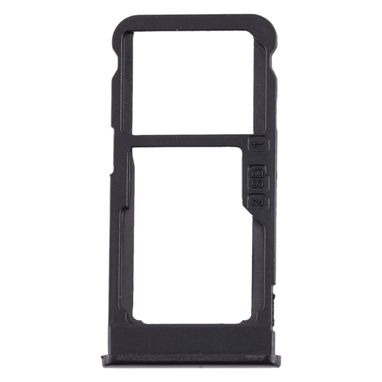 SIM Card Tray + SIM Card Tray / Micro SD Card Tray for Nokia 5.1 Plus / X5 TA-1102 TA-1105 TA-1108 TA-1109 TA-1112 TA-1120 TA-1199(Black)