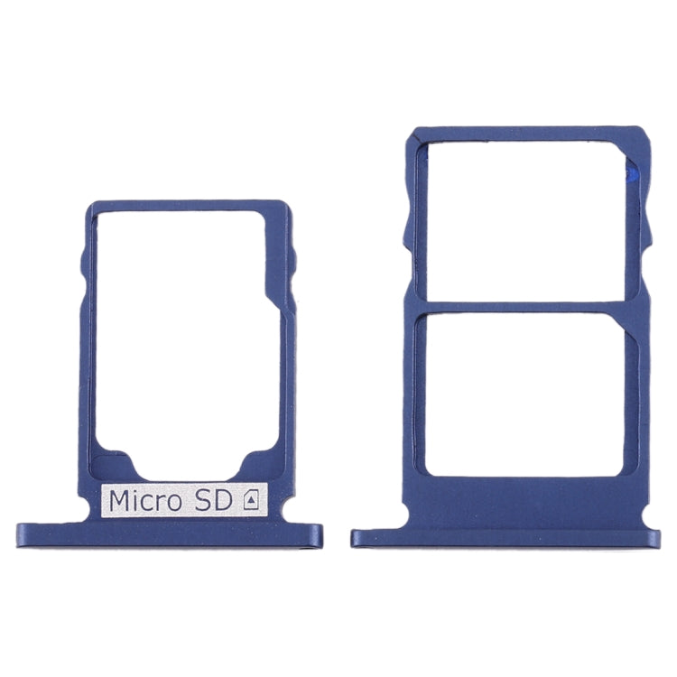 SIM Card Tray + SIM Card Tray + Micro SD Card Tray for Nokia 5.1 TA-1075 (Blue) - Card Tray by PMc TechLife | Online Shopping South Africa | PMc TechLife | Buy Now Pay Later Mobicred
