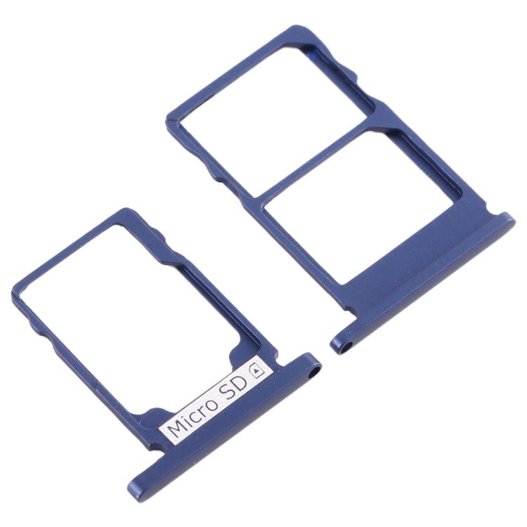 SIM Card Tray + SIM Card Tray + Micro SD Card Tray for Nokia 5.1 TA-1075 (Blue) - Card Tray by PMc TechLife | Online Shopping South Africa | PMc TechLife | Buy Now Pay Later Mobicred