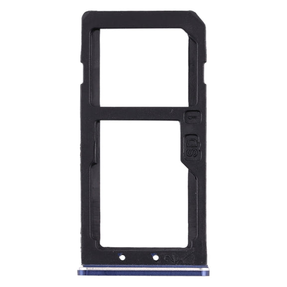 SIM Card Tray + SIM Card Tray / Micro SD Card Tray for Nokia 6 TA-1000 TA-1003 TA-1021 TA-1025 TA-1033 TA-1039 (Blue)