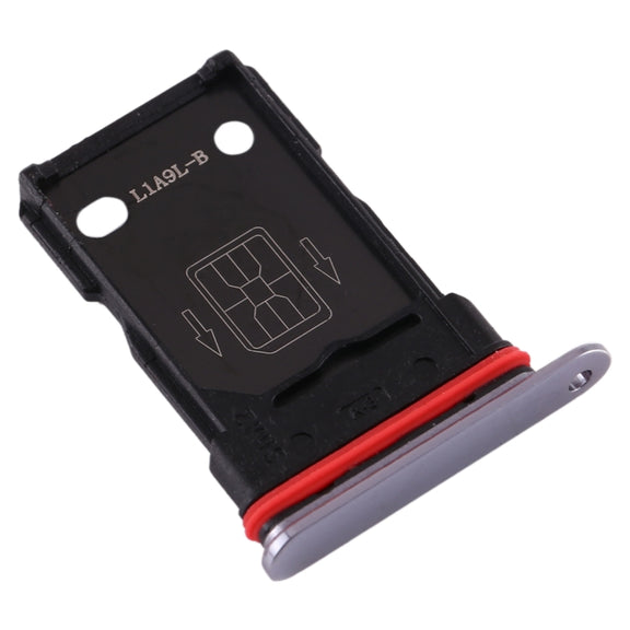 For OnePlus 7T SIM Card Tray + SIM Card Tray (Silver)