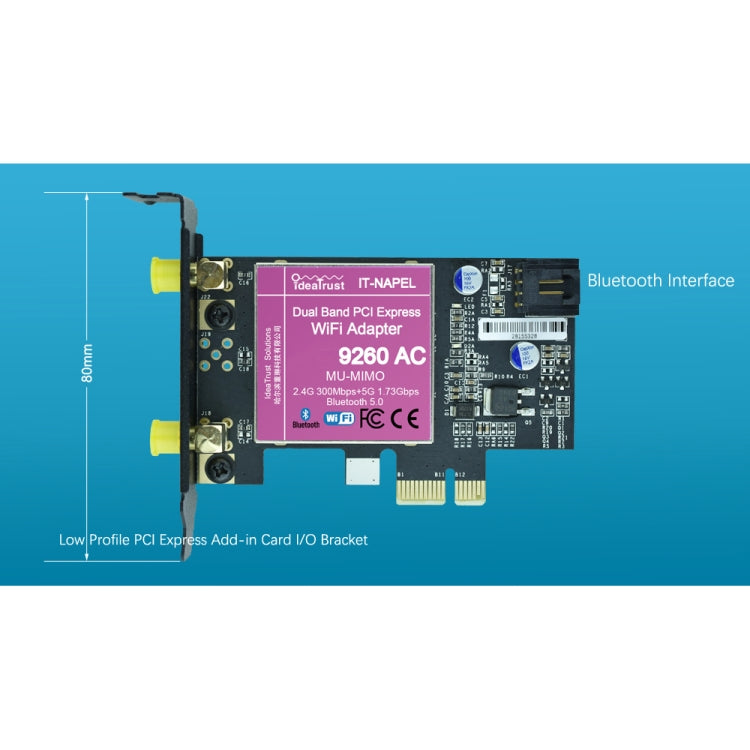 9260NGW Brand New for Intel Dual Band Wireless-AC 9260AC Bluetooth 5.0 5G 1730Mbps Wifi Network Card PK 8265 / 7260 / 8260 - Add-on Cards by PMC Jewellery | Online Shopping South Africa | PMC Jewellery | Buy Now Pay Later Mobicred