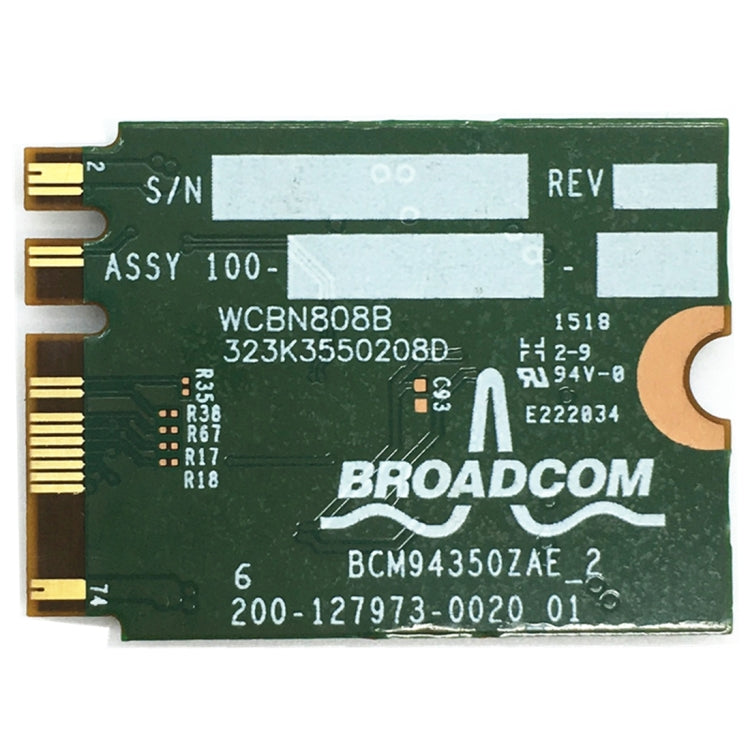 DW1820A BCM94350ZAE 802.11ac BT4.1 867Mbps M.2 / NGFF WiFi Wireless Card - Add-on Cards by PMC TechLife | Online Shopping South Africa | PMC TechLife