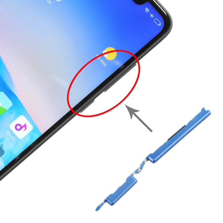 Side Keys for Xiaomi Redmi Note 6 Pro(Blue) - Home key & Side Key by PMc TechLife | Online Shopping South Africa | PMc TechLife | Buy Now Pay Later Mobicred