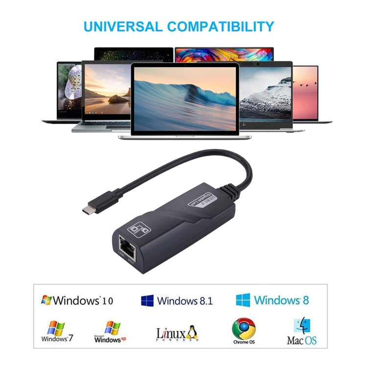 15cm USB-C / Type-C to RJ45 Gigabit Ethernet Network Adapter - Lan Cable and Tools by PMC TechLife | Online Shopping South Africa | PMC TechLife | Buy Now Pay Later Mobicred