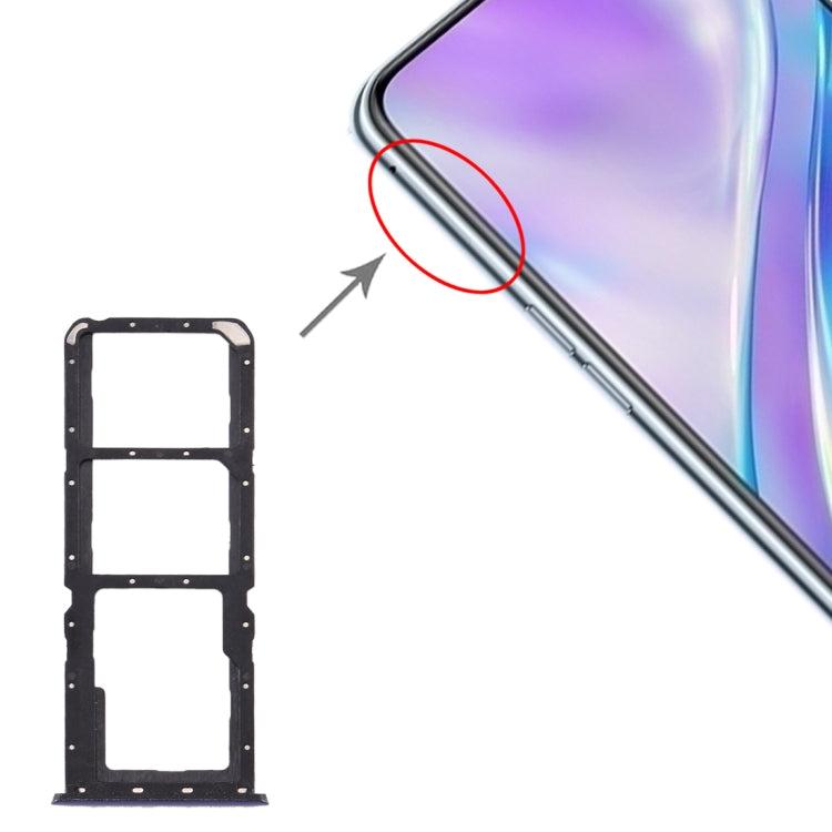 For OPPO Realme X2 SIM Card Tray + SIM Card Tray + Micro SD Card Tray (Purple) - Card Tray by PMc TechLife | Online Shopping South Africa | PMc TechLife | Buy Now Pay Later Mobicred