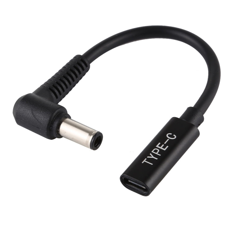DP 6.0 x 0.6mm to Type-C Female Power Adapter Charger Cable (Black) - Universal Power Adapter by PMC TechLife | Online Shopping South Africa | PMC TechLife | Buy Now Pay Later Mobicred