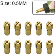 10 PCS Three-claw Copper Clamp Nut for Electric Mill Fittings���Bore diameter: 0.5mm