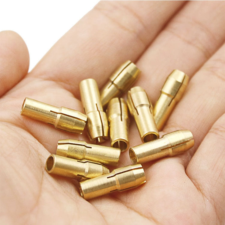 10 PCS Three-claw Copper Clamp Nut for Electric Mill Fittings���Bore diameter: 0.5mm - Hex Key & Spanner by PMC TechLife | Online Shopping South Africa | PMC TechLife | Buy Now Pay Later Mobicred