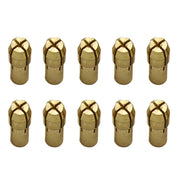 10 PCS Three-claw Copper Clamp Nut for Electric Mill Fittings���Bore diameter: 0.8mm