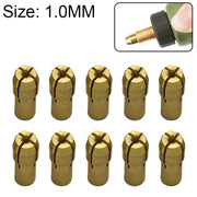 10 PCS Three-claw Copper Clamp Nut for Electric Mill Fittings���Bore diameter: 1.0mm