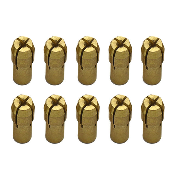 10 PCS Three-claw Copper Clamp Nut for Electric Mill Fittings���Bore diameter: 1.0mm