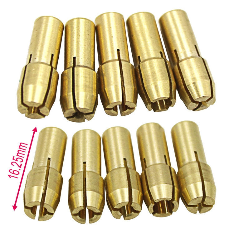 10 PCS Three-claw Copper Clamp Nut for Electric Mill Fittings���Bore diameter: 2.2mm