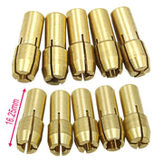 10 PCS Three-claw Copper Clamp Nut for Electric Mill Fittings���Bore diameter: 2.4mm